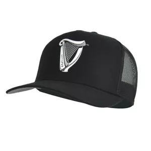 Guinness Black Trucker Hat Adjustable Officially Licensed - Picture 1 of 2