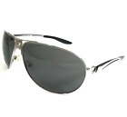 Fifty Five DSL Sunglasses HI-JACK YB7R7 Silver Round Frames with Gray Lenses