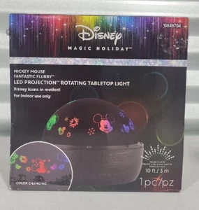 Disney Mickey Mouse Fantastic Flurry LED Projection Rotating Table Top Light - Picture 1 of 5