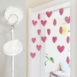 Heart Shaped Furry Door Hanging Curtain Self Adhesive Cute Sweet Door Decor