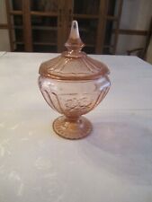 HOCKING MAYFAIR OPEN ROSE - PINK - ONE  CANDY DISH WITH COVER