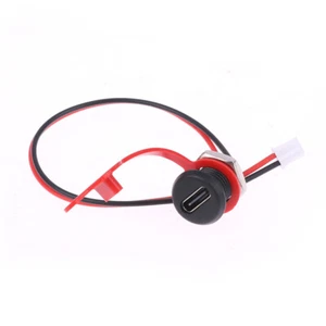 USB-C Connector Type-C To PH 2.0 With Nut Locking Plate Female USB Socket - Afbeelding 1 van 11
