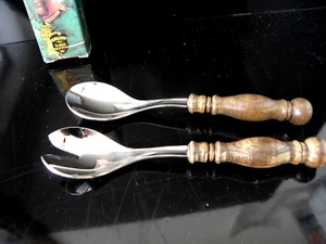 Mini cubiertos para ensaladas WMF Borgoña madera Cromargan...NUEVO Y EMBALAJE ORIGINAL - Imagen 1 de 3