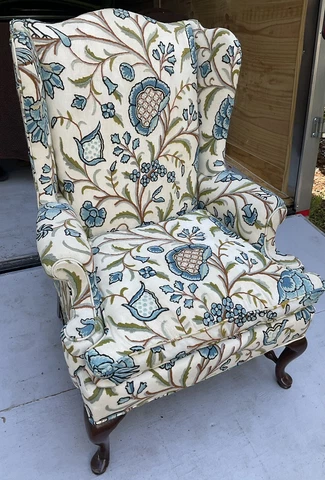 Wingback Hickory Chair Fine Furniture Hickory,N.C. 42”H x 30”L x 27”W Cover