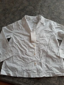 Toast White Collared Fitted Button through Blouse. Size 8 BNWT - Picture 1 of 4