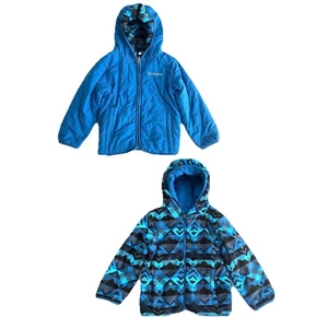 Columbia gefütterte Wendejacke mit Kapuze/superweiches Fleece Größe 4T blau gebraucht, in einwandfreiem Zustand - Bild 1 von 13