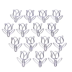 Lot De 50 Trombones En Métal Violet Avec Motif De Fleur. - Afbeelding 1 van 12