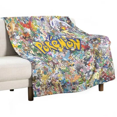Pikachu Pokémon Characters Warm Single-Side Printing Flannel Fleece Blanket - Image 1 of 3
