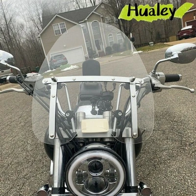Parabrisas transparente manillar 7/8"" 1"" para Yamaha V Star 650 950 1100 Foto 1 de 4