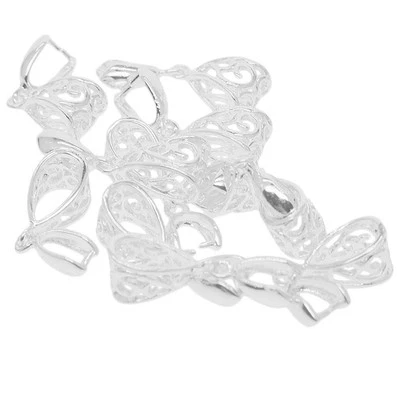 Paquete de 10 fianzas de pellizco de metal, conector colgante, encanto colgante Foto 1 de 4