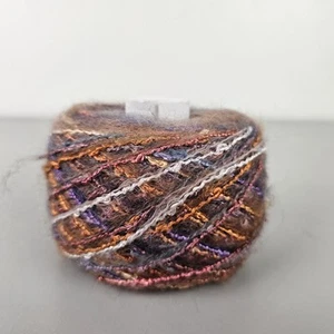 1 BALL FIESTA LA BOHEME BOUCLE YARN UNUSED/WOUND INTO CAKE COLOR 11184 MOROCCAN  - Picture 1 of 6