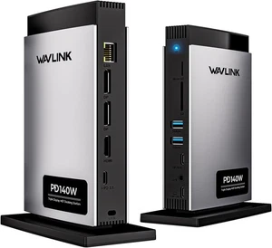 WAVLINK Laptop Docking Station Triple Display (Single 8K/Dual 4K), USB C Dock 12 - Afbeelding 1 van 8