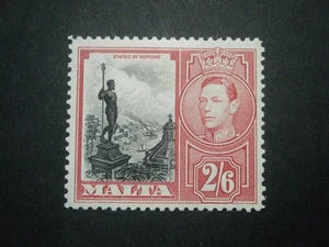 Malta KGVI 1938 2/6 black & scarlet SG229 LMM - Picture 1 of 2