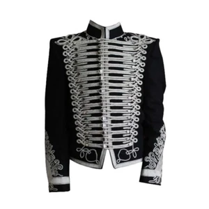 Napoleonic Black hussar jacket 18 century vintage Military uniform Tunic jacket. - Picture 1 of 2