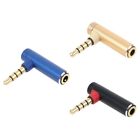 3.5mm 90 Degree Right Angle Gold-Plated TRS Stereo Jack Plug AUX Connector