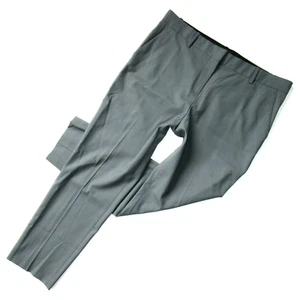 NWT Theory Treeca 2 in Dark Cement Gray Stretch Wool Tapered Slim Crop Pant 12 - Picture 1 of 5