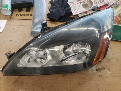 PARA 03-07 HONDA ACUERDO CARCASA NEGRA ÁMBAR FARO ESQUINERO FARO Drivers  Foto 1 de 2