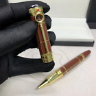 Luxury Great Writers Doyle Series Brown + Gold Clip 0.7mm Rollerball Pen NO BOX