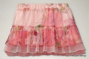 NWT Girls 3 GAP KIDS  “I WANT CANDY” Chiffon Pink Tulle Floral DRESSY SKIRT - Picture 1 of 2