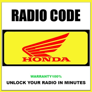 HONDA RADIO CODES UNLOCK ACCORD CITY CIVIC CR-V CRX LOST STEREO PINCODE SERVICE - Picture 1 of 6