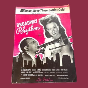 Milkman Keep Those Bottles Quiet Sheet Music Broadway Rhythm Vintage 1944 - Picture 1 of 4