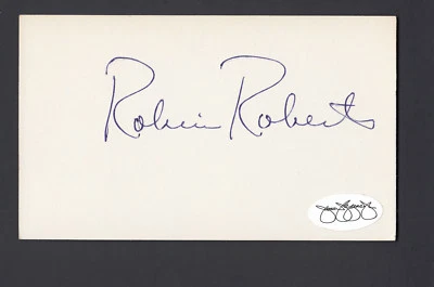 Robin Roberts Autographed 3x5 Index Card JSA - Image 1 of 2