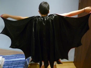 Disfraz de Halloween para adultos, largo, capa de mago negro, tamaño mediano, 2 caras, BATMAN - Imagen 1 de 9
