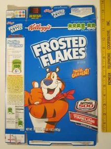 Empty Cereal Box Kellogg's 2008 Frosted Flakes DAYTONA 500 [Z3A1k] - Picture 1 of 2