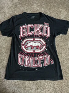 Ecko Unlimited T-Shirt Adult Small/Medium Ecko Unlimited MFG Black Graphic Tee* - Picture 1 of 7