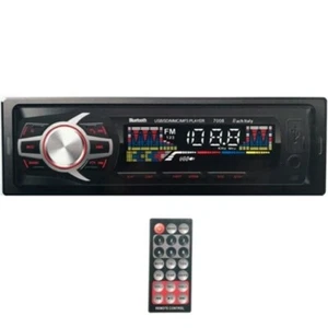 STEREO AUTO AUTORADIO 1 DIN FRONTALINO ESTRAIBILE BLUETOOTH FM USB AUX SD 60W x4 - Foto 1 di 3