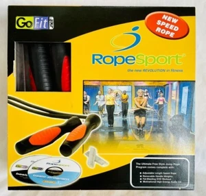 GoFit RopeSport Adjustable Jump/Speed Rope, Removable Handle Weights, DVD & CD - Picture 1 of 3