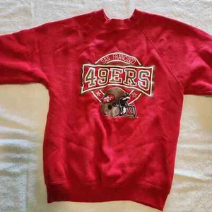 Vintage San Francisco 49ers Sweatshirt Youth L 14 - 16 Rot Made In USA - Bild 1 von 3