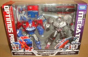 TRANSFORMERS ANIMATED DX CLASS OPTIMUS PRIME VS DX CLASS MEGATRON TAKARA TOMY - Foto 1 di 9