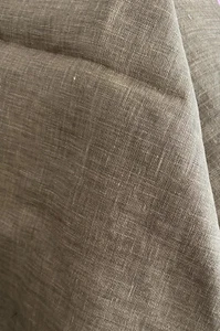 Olive green Pipette print Irish linen type DIY Craft curtain fabric 3.2m x150cm - Picture 1 of 3