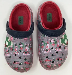 AUTHENTIC Disney Christmas Holiday 2019 Mickey Dual Comfort Crocs M6/W8 - Picture 1 of 6
