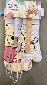 New-Disney Winnie the Pooh Easter 3 Piece Kitchen Set Oven Mitt, Spatula, Whisk - Picture 1 of 7