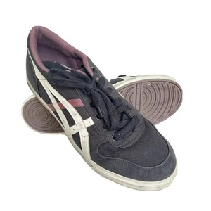 Asics Aaron CV Onyx H016Q 9101 Black White & Purple Sneakers Mens Shoes Size 12 - Picture 1 of 12