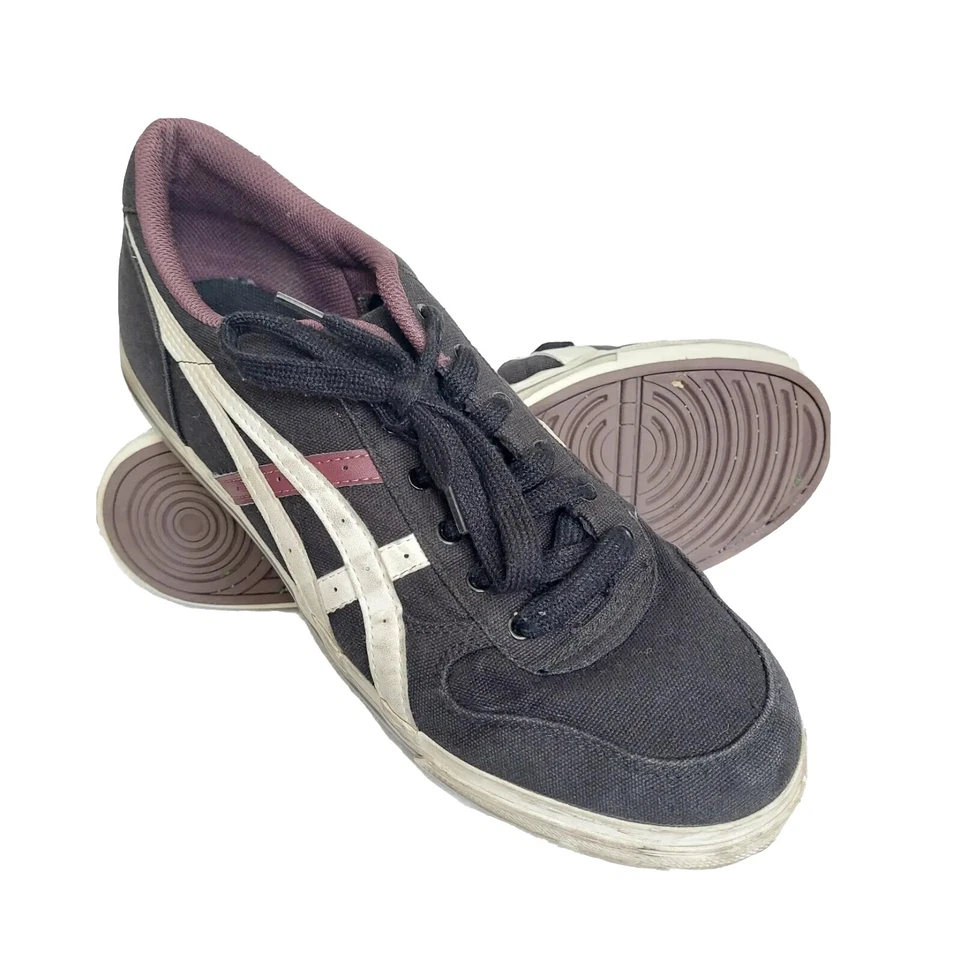 Asics Aaron CV Onyx H016Q 9101 schwarz weiß & lila Turnschuhe Herren Schuhe Größe 12 - Bild 1 von 4