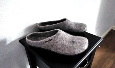 Zapatillas/zueco Magicfelt by Gottstein lana fieltro carcasa goma/suela de corcho Gris 10 Foto 1 de 4