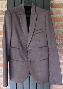 Paul Smith Blazer / Jacket - Stunning Plum Check Size 38” Chest Bnwt - Picture 1 of 15