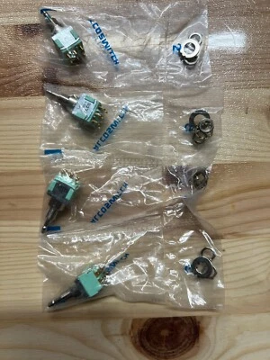  4X Interruptor DPDT ALCOSWITCH MPA-206R Pulsador 6A/125V, 3A/250V. Foto 1 de 3