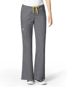 WonderWink Origins Women’s Romeo Flare Leg Cargo Pant - Pewter, XL - Picture 1 of 5