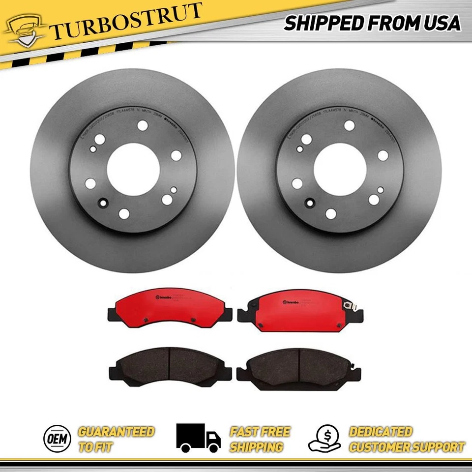 Kit de pastillas de rotores de freno delanteros OE Brembo para Cadillac Escalade EXT 2008-2013 Foto 1 de 4