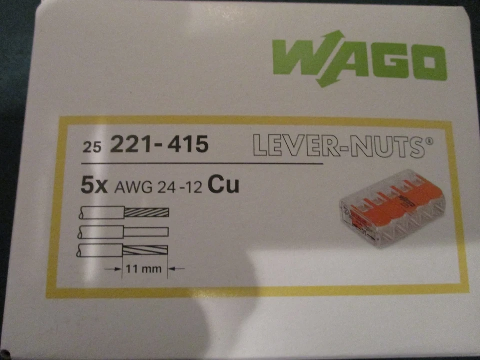 WAGO 221415 Cable Clamp - Orange