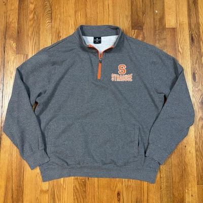 Syracuse University 1/4 Zip Pullover Mens 2XL NCAA Football Embroidered Gray - Image 1 of 4