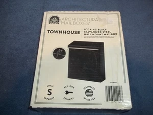 Architectural Mailboxes Townhouse Black GALV. Steel Locking Wall Mount Mailbox M - Picture 1 of 2