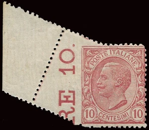Leoni Cent. 10 varietà piega di carta - Picture 1 of 1