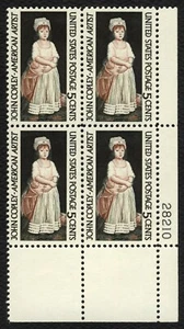 #1273 5c John Copley, Plate Block [28210 LR] Mint **ANY 5=FREE SHIPPING** - Picture 1 of 1