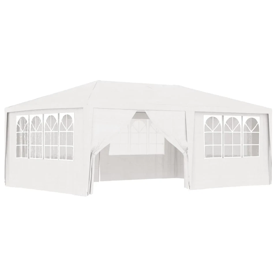 NNEVL Professional Party Tent with Side Walls 4x6 m White 90 g/m² - Image 1 of 4