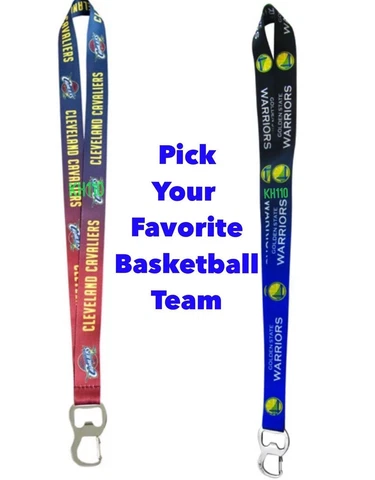NBA Team Keychain & Bottle Opener Lanyard Cover